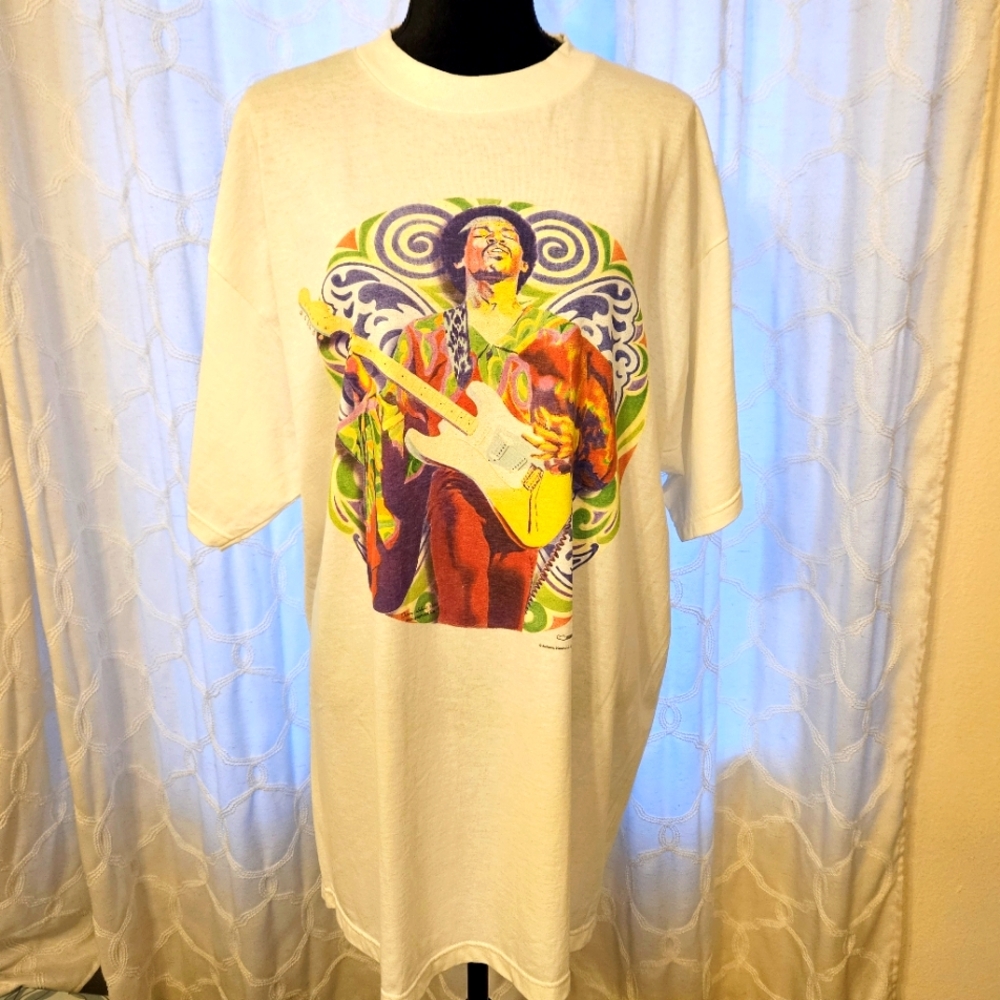 Vintage Jimi Hendrix Isle of Wight Festival 1996 Butterfly T-shirt Mens 2XL RARE
